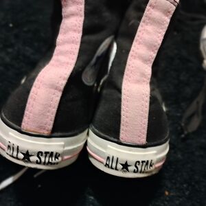 Converse All Star Black and Pink High Tops
